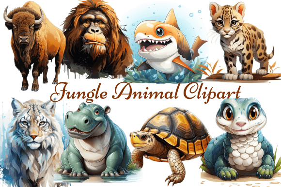Jungle Animal Clipart: Vibrant Designs for Your Creative Projects